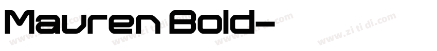 Mauren Bold字体转换